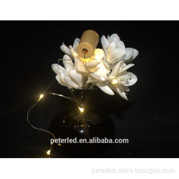 LED fairy Battery copper wire string Lights with glass bottle cap